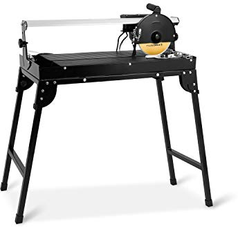 EBERTH Fliesenschneidmaschine Nass, Elektrisch 800 Watt Leistung, 620mm Schnittlänge, Nassschneider mit Tisch, Pumpe und optischem Laser, Elektrischer Fliesenschneider mit Ø 200mm Diamanttrennscheibe