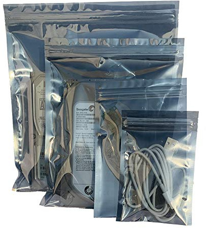 Daarcin Antistatic Bags - 40pcs Mixed Sizes ESD Shielding Bags for Hard Drive HDD & Varieties of Electronic Devices