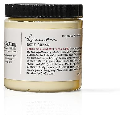 C.O. Bigelow Lemon Body Cream 8oz, Lotion for Dry Skin with Shea Butter & Lemon Extract, Moisturizing Body Lotion and Hand Treatment