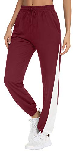 Doaraha Joggingbyxor för kvinnor i bomull, med 4 fickor, lätta, bekväma och bekväma att bära, perfekt för sport yoga och fitness på vintern, storlek S-XXL