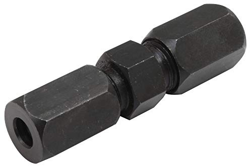 4LIFETIMELINES 3/16 High Pressure Compression Fitting Union up to 5,000 PSI - Black Oxide Coated Steel - 1 per Bag