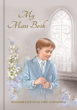 celebrationgiftsforall Libro de misa de primera comunión y tarjeta de oración para niño con tapa dura