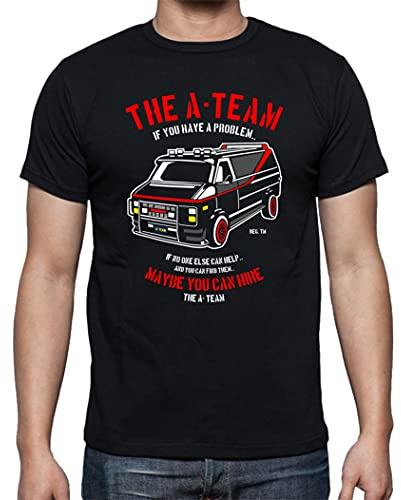 the Fan Tee Camiseta de Hombre Coche Divertida Retro 80 Equipo A 041 4XL