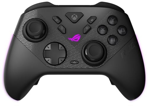 ASUS ROG Raikiri II XBox, Controller da Gioco Wireless per Xbox/PC/Ally, Joystick TMR, Polling di 1000 Hz, Grilletti Dual-Mode, 4 Pulsanti Posteriori, Tasti Micro-Switch, Batteria fino a 50 Ore, Nero