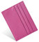 URAQT Portacarte Uomo e Donna, Porta Carte Credito in Pelle Slim con 6 Slot e 1 Tasca, Portafoglio Sottile per Carte D'identità, Patente di Guida(Rosa Rossa)