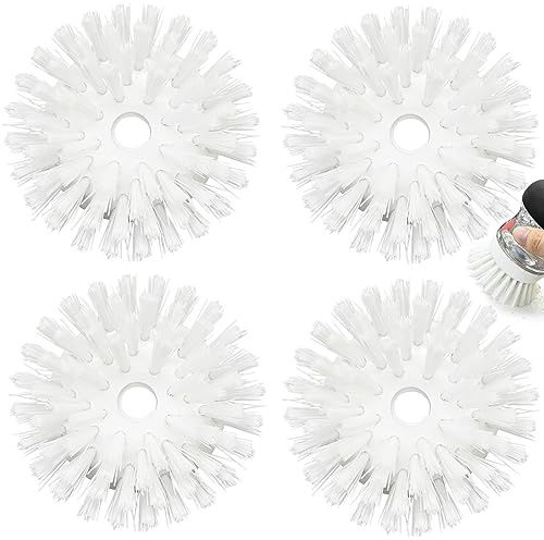 Palm Brush Refills for OXO Good Grips Soap Dispensing Dish Brush - 4 Pack Cleaning Replacement Brush Head for OXO Palm Brush(White)