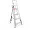 Henchman Fully Adjustable Aluminium Tripod Ladder - 3 Adjustable Legs, 150kg Load Capacity, 5-year warranty, Free Rubber Feet for Indoor Use (6ft / 1.8m)