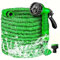 TECHZOCO Manguera extensible de jardín, Manguera de agua extensible, Manguera riego a presión, Fabricada en Polipropileno, 7 modalidades de riego, Inclye pistola, Verde, Extensible hasta 7.50 Metros
