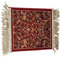 LaVelahome Klassischer kleiner Teppich 35 x 35 cm Briefmarke quadratisch mit Fransen Quasten (rot_PRE, 35_x_35_cm)