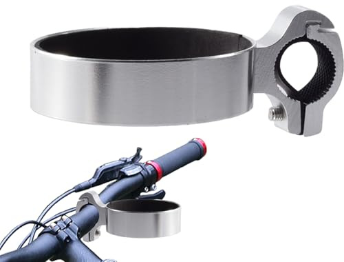 Porta borraccia da bicicletta - Supporto per manubrio in alluminio, fissaggio sicuro per bevande, caffè, latte, tè, leggero e | Accessorio pratico per ciclismo, passeggiate, spostamenti, vo