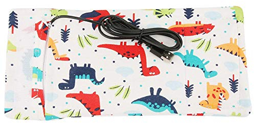 Hztyyier Babyflaschenwärmer mit USB Stecker Tragbare Milchreisewärmer Aufbewahrungstasche für Isolationsthermostat für Milchflaschen für Kleinkinder (Dinosaurier Muster)