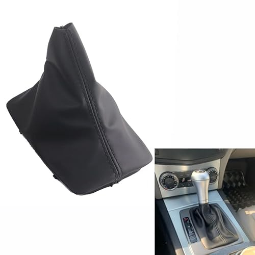 Cakievro Automatic Leather Car Shift Gear Knob Lever Gaitor Boot Cover for M-ercedes B-ENZ W204 C204 C63 C300 C250 W207 A207 W212 2008 2009 2010 2011 2012 2013 2014