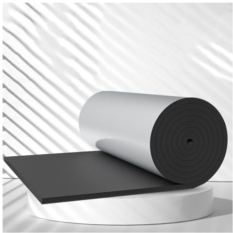 Radiator Reflector Foil Roll,Self-Adhesive Aluminum Foil Sound Insulation Cotton,High Temperature Resistant Waterproof Insulation Board For Color Steel Room,Easy To Use ( Color : 5MM(THK) , Size : 9m²