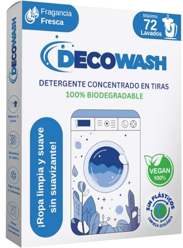 Detersivo in Fogli per Lavatrice (Fino a 80 Usi) Ecologico, Ipoallergenico, Senza Plastica, Sapone in Fogli per Bucato Pulito e Morbido, Perfetto per Viaggio, Bimbi e Pelli Sensibili, Fragranza Fresca