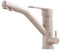 Zeffrary 3-Wege-Küchenarmatur, 360° drehbarer Küchenarmatur, Spültischarmatur mit flexiblem Auslauf, G3/8 Zoll (Dreifach-Anschluss-Wasserhahn mit Wasserfilter, Beige)