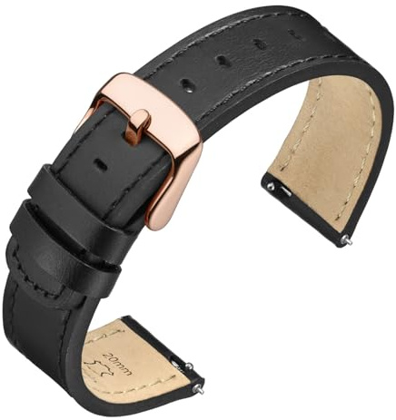 ANNEFIT Cinturino per Orologio in Pelle 18mm 19mm 20mm 21mm 22mm, Ricambio Cinturini Orologi a Sgancio Rapido