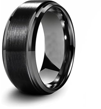 MAGIIE Titanring för män, vigselringar för män, förlovningsringar för män, vänskapsring löfte ring vigselring, Rostfritt stål, Ingen ädelsten