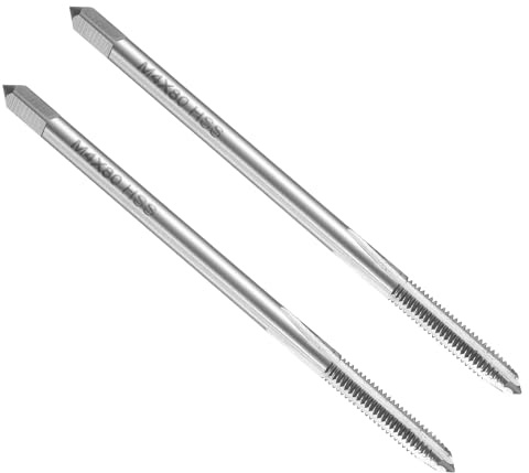 QUARKZMAN 2 stycken HSS gängborrar, M4 x 0,7, 80 mm extra lång metrisk gängskärare, högergänga