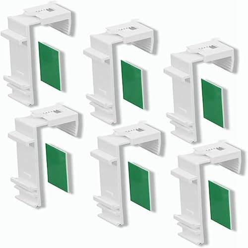 10 Pezzi Supporti a Morsetto Per Doppio, Supporto Adesivo Per Tenda A Rullo Da Serrare E Incollare Senza Forare, Ideali Come Accessori O Ricambi Per Appendere, Fissare a Finestre in PVC O Legno, Ante