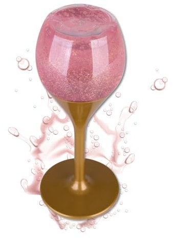 Accentra - Let's celebrate Gel doccia da donna in vetro champagne/spumante – Gel doccia e bagno con profumo di tè rosa e velluto, gel doccia in stile spumante, idea regalo per donne e ragazze