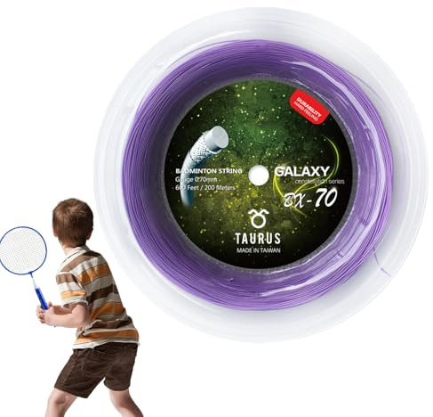Yhsioaklo Fil pour raquette de badminton | Fil long pour raquette de badminton de 200 mètres | Corde élastique pour raquettes de débutants et amateurs