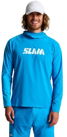 OD TECH HOODED T-SHIRT - Maglietta da uomo con cappuccio, Blu greco, M