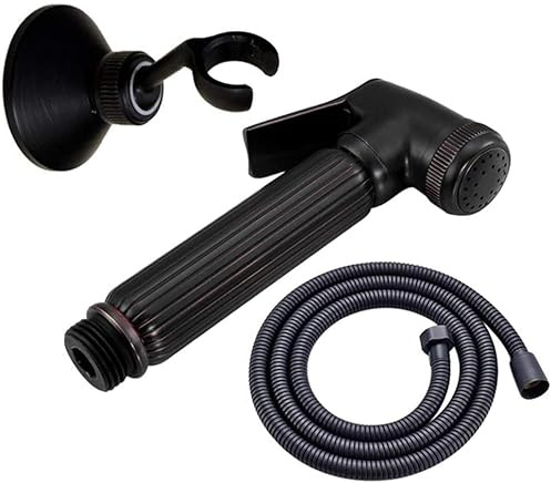 Bidet Sprayer for Toilet Brass Cloth Diaper Washer Set Wall Mounted Hand Held Bidet Spray Kit with Shower Hose, Cold Water for Bathroom, Pet Bath,Antique a