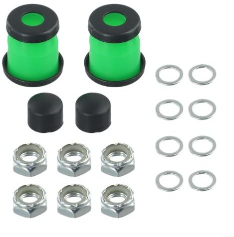 Skateboard Longboard Truck Service Kit with Pivot Cups Axle Nuts Kingpin Nuts Washers and Both Cylindrical Conical Bushing Types (Blue)