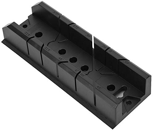 Cajas de Ingletes Multifuncionales para Carpintería y Yeso, Caja de Sierra Ingletadora con Regla Oblicua 0/22.5/45/90 Grados y Guía de Corte de Yeso Biselada