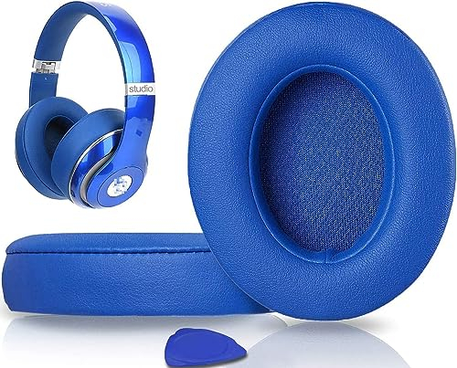 SoloWIT® Coussinets d'oreille, Oreillettes de Remplacement pour Beats Studio 3 et Studio 2 Casque Circum-aural, Cache-Oreilles Couverts en Cuir Protéine, Supression de Bruit Mousse à Mémoire