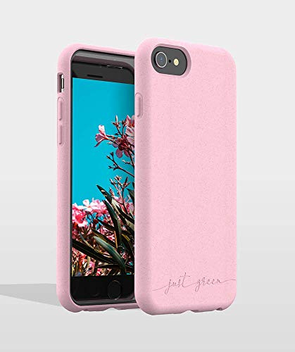 JUST GREEN Coque pour iPhone SE 2022 / SE / 8/7 / 6S / 6 Natura Eco-conçue Baby Pink