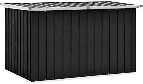 Homgoday Trädgårdskistor Antracit 149 x 99 x 93 cm, Kistor och kistor för utomhusbruk, trädgårdsbehållare, trädgårdsredskapshållare, utomhuspool, utomhus kista