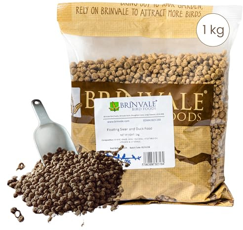 Brinvale Floating Swan & Duck Food Pellets, Easily Digestible, Protein-Rich Nutritious Feed, 1kg