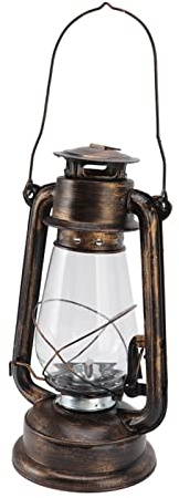 SEAFRONT Glass Vintage Kerosine Oil Lamp Lantern för Campingdekoration med Anpassning Av den övre Ventilen för Bostadsdekoration, Stöd