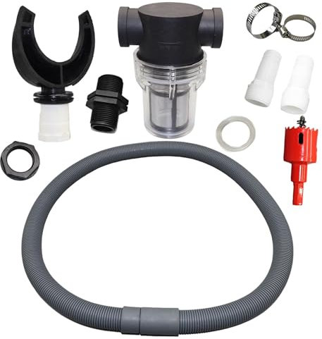 Kit di connettori per barili di pioggia, deviatore collettore piovoso con filtro, attacco, di raccolta 'acqua, lavori all'aperto, irrigazione del giardino, riempimento di barili