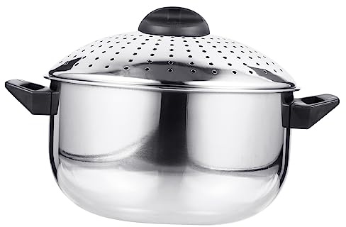 Sosoport Olla Para Espaguetis Tapa Coladora Rápida De 16 Cm De Acero Inoxidable Resistente, Drenaje Seguro Hebilla, Para Cocinar Pasta y Fideos Estufa, Uso Doméstico y Exterior
