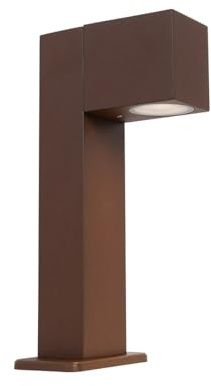 Qazqa Lámpara exterior de pie industrial marrón óxido 30 cm IP44 - Baleno Aluminio/Vidrio Alargada Adecuado para LED Max. 1 x 11 Watt