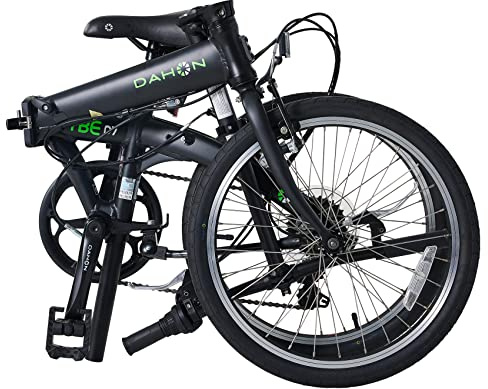 Dahon VYBE D7 Folding Bike, Lightweight Aluminum Frame; 7-Speed Gears; 20” Foldable Bicycle for Adults, Black