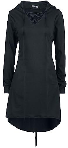 Gothicana by EMP Damen schwarzes mitellanges Pullover-Kleid XL