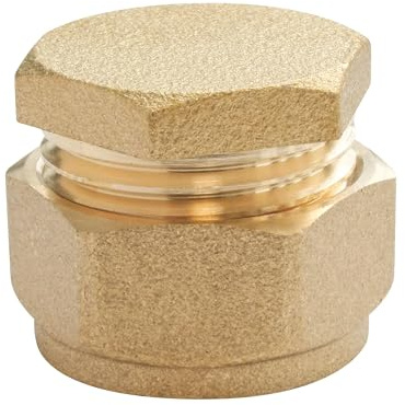 SOMATHERM FOR YOU, Bouchon laiton à compression pour tube cuivre Ø16 - Raccordement plomberie facile, étanchéité par serrage, compatible avec tous les tubes cuivre, sans outillage spécifique