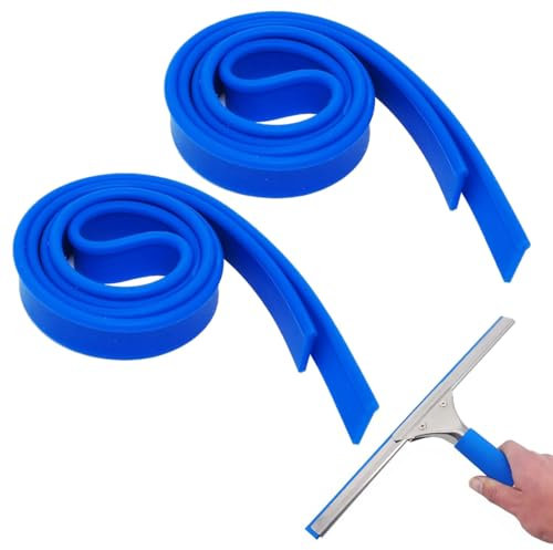 WeddHuis 2 piezas limpiacristales de silicona de repuesto, suave, recortables, se puede cortar, goma de repuesto para ventanas y cristales, rasqueta limpiacristales (105 cm)