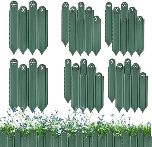 Genérico Bordillo para Jardinería | Borde para Parterres De Flores,10 Piezas Valla Decorativa Protectora para Césped Jardín Parterre Patio Caminos