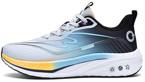 GWLYETD Carbon Plate Marathon Running Shoes for Men Stable Support Shock-Relief Ultra-Light TPU Outsole Rebound Sneakers Size 10.5 Blue Gradient