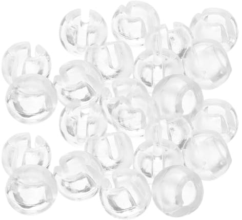 Ipetboom 24 Piezas Tope de Cadena de Cuentas para Persianas Verticales, Hebillas Transparentes para Cortinas, Accesorios para Topes de Cadena Ciegas, Fijador de Cuentas para Ventanas