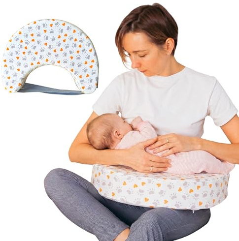 TuliBoo Stillkissen (Lite), freihändiges Stillen, ergonomische Lagerung, Abnehmbarer Baumwollbezug, Universalgröße XS–5XL