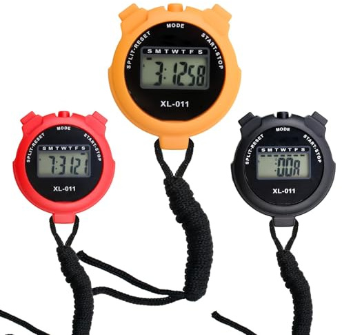 3PCS Stopwatch Set, Digital Waterproof Stopwatch for Coaches Sports and Kitchen Timer, Accurate and Reliable Timing for Events Cooking Training Sessions