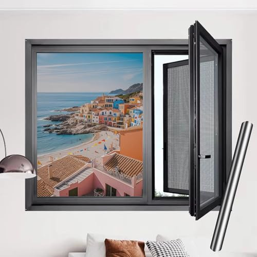 Pellicola Specchio per Vetri Finestre 80 x 200 cm Protezione Privacy Protezione Solare Anti UV Pellicola Oscurante con Strumenti di Installazione per Ufficio e Soggiorno, Argento bifacciale