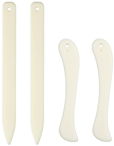GZYCKJ 4 Pcs Plastic Bone Folder Set, Scoring and Paper Folding Lightweight Tools for Card Making, Book Binding and DIY Crafts