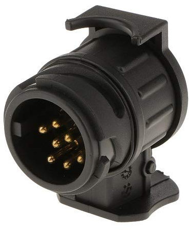 CABLEPELADO Adaptador de Remolque de 13 a 7 Pines 12V Negro