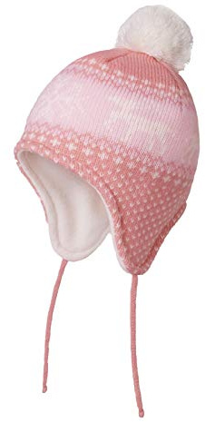 YAMEE Barnmössa baby varm vintermössa pojkar flickor småbarn öronlappar mössa stickad mössa varm höst vintermössa mössa skalle mössa med öronskydd (0–5 år), 202016*rosa, 0-12 månader